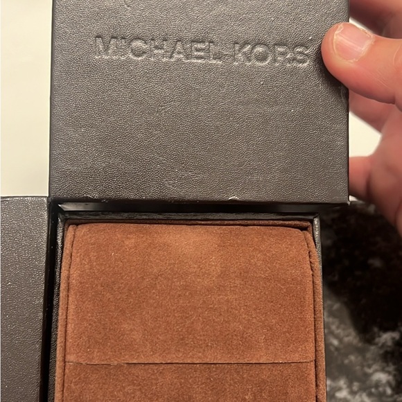 Three Michael Kors Brown Suede Watch Box - Picture 1 of 3